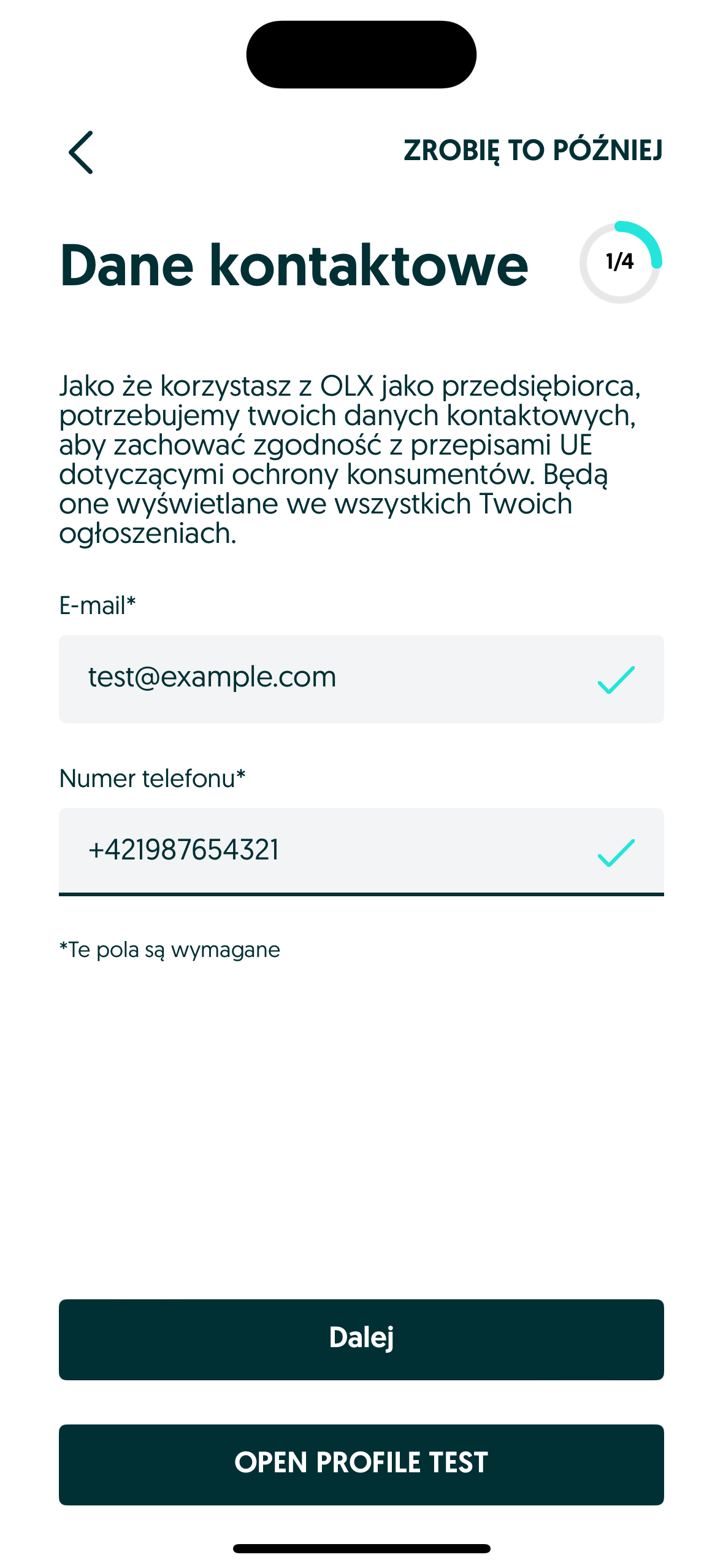 Contact data